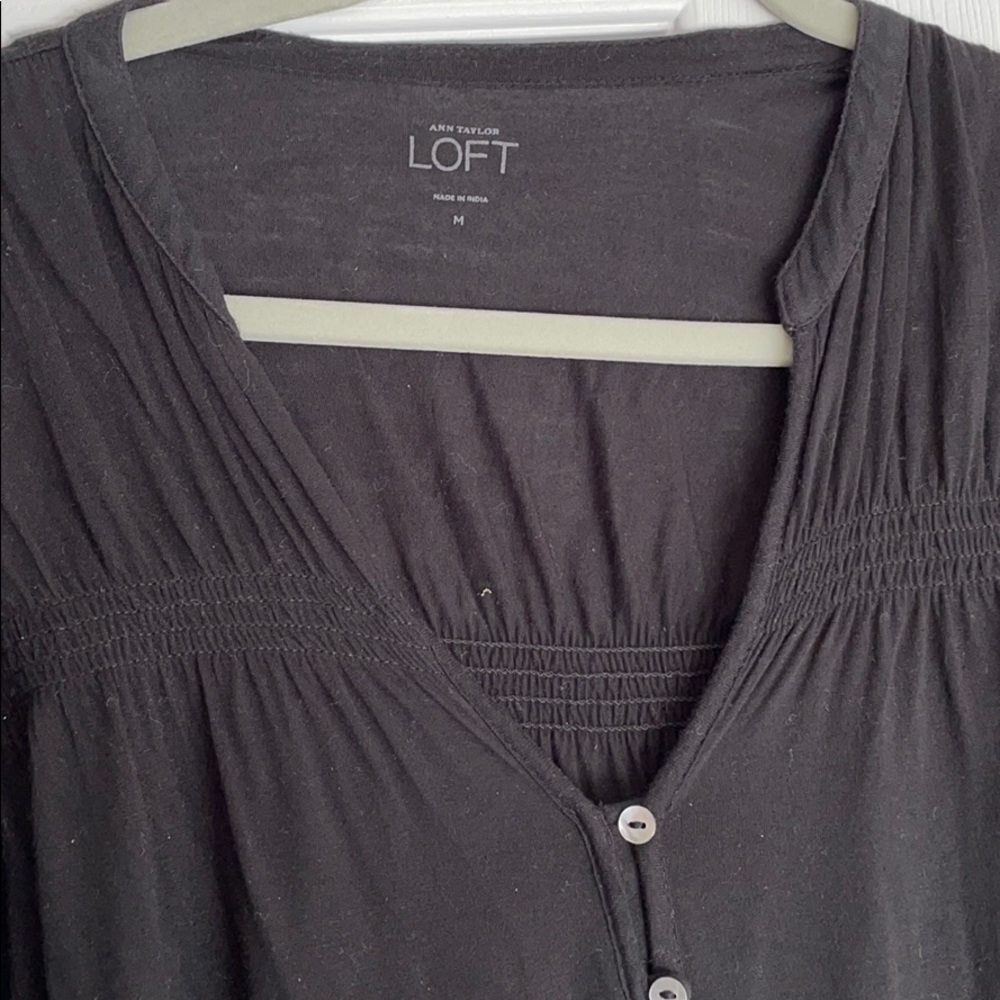 Black Top With False Button-Front - image 5